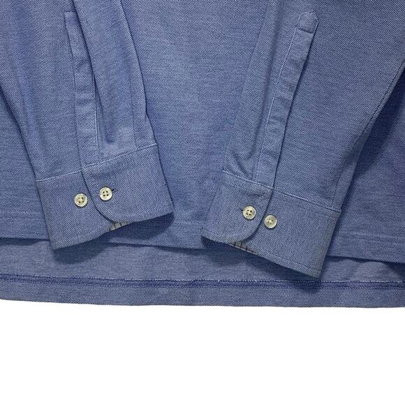 Brooks Brothers Original Fit Long Sleeve Performance Polo Men's Sz L Pale Blue - Picture 4 of 6